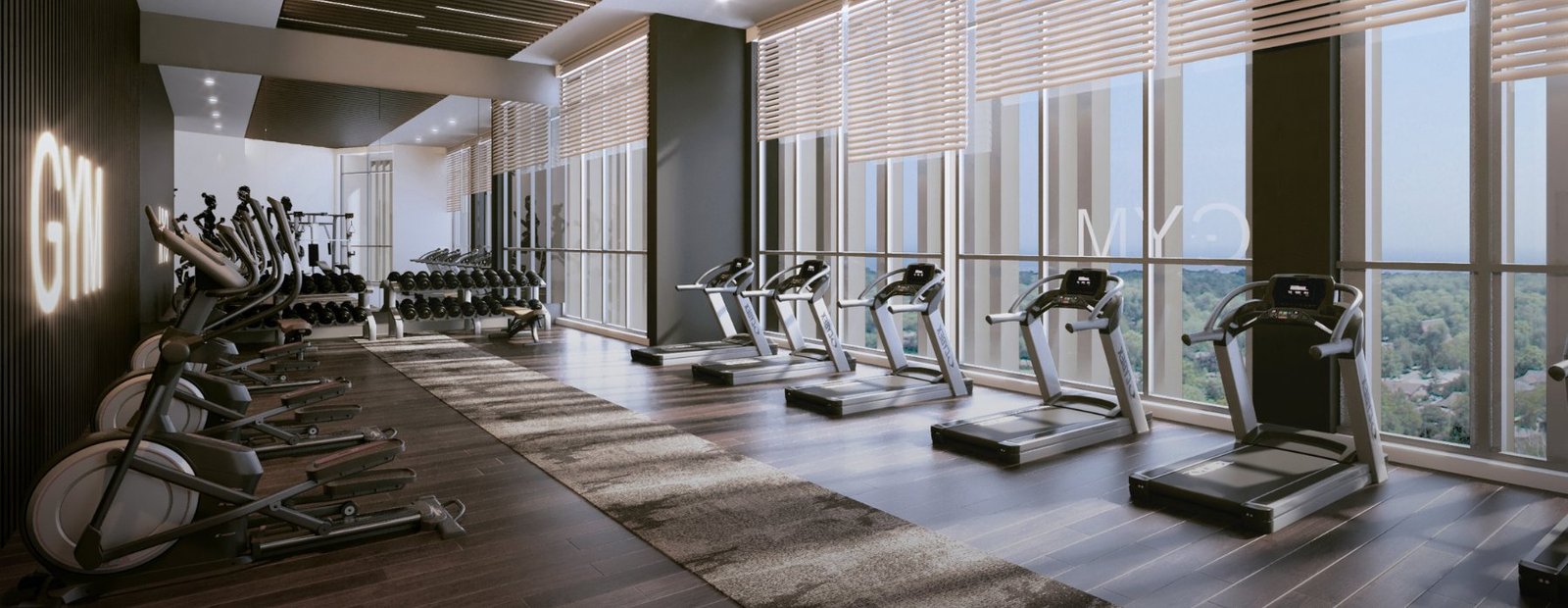 Eight and Eight Condominium gym, artist impression