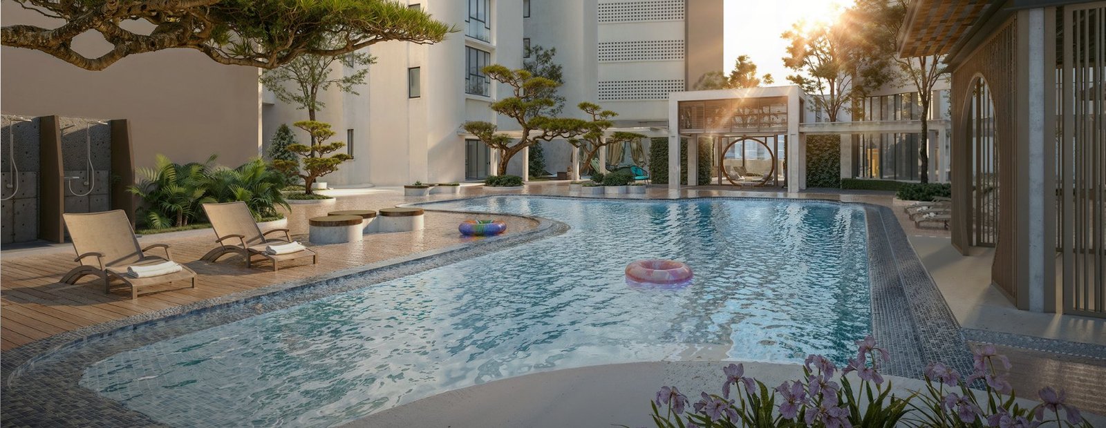 Eight and Eight Condominium swimming pool, artist impression