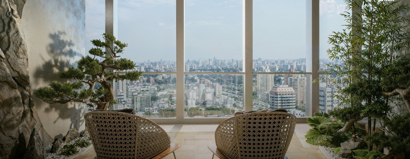 Eight and Eight Condominium sky garden lounge, artist impression